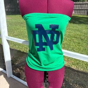 University of Notre Dame Fighting Irish Strapless Tube Top Shirt size S